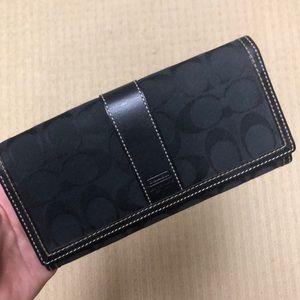 Coach black full size wallet